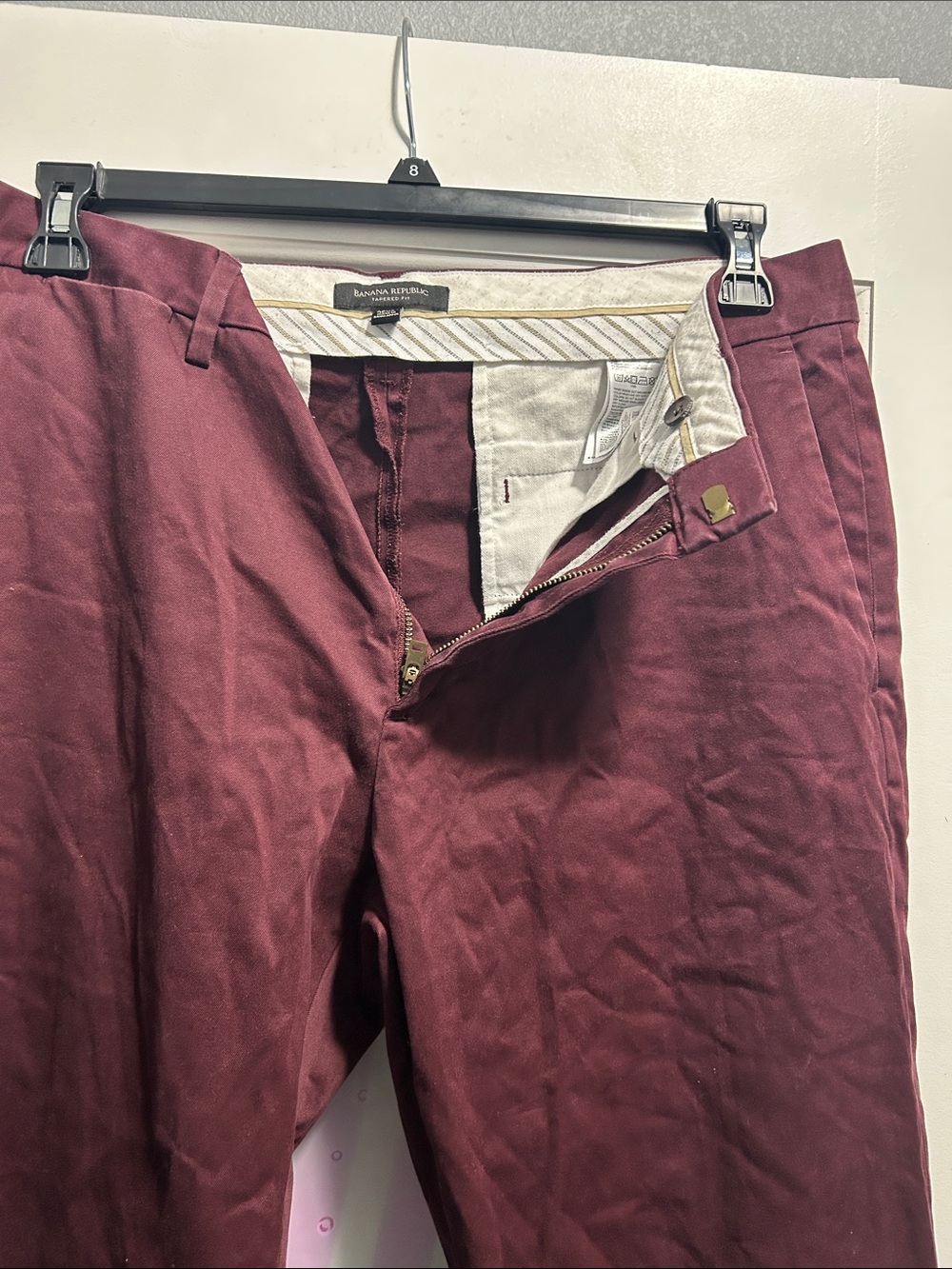 Banana Republic Men’s Maroon Slim Chinos